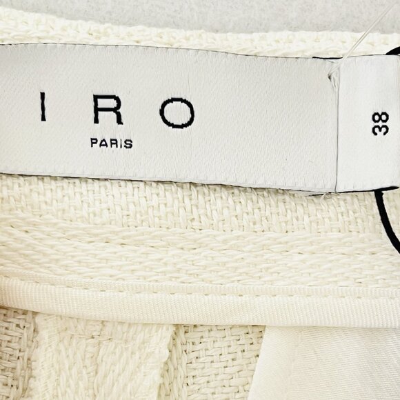 IRO Paris Women's Talisa Ecru Pants Size 38 US: 6 Linen Blend Striped NWT $425 - Picture 7 of 12